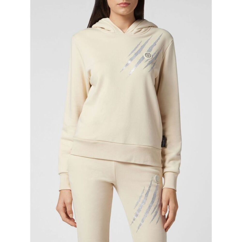 Plein Sport Women Plein Sport Hexagon Logo Jersey Hoodie